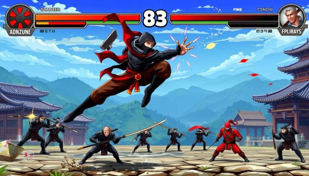 Ninja Gaiden side-scrolling action